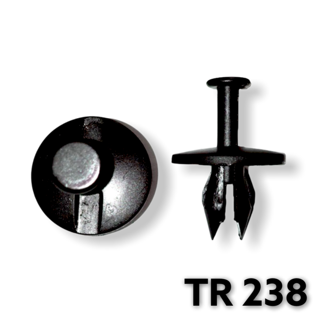 TR238 - 25 or 100 / GM Fascia Push Type Retainer (3/8" Hole)